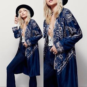 Free People Bandana Print Kimono